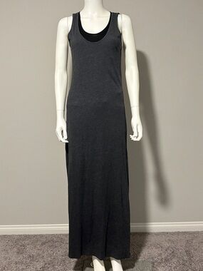 NWT $80 Banana Republic XS Gray Black Sleeveless Maxi Dress